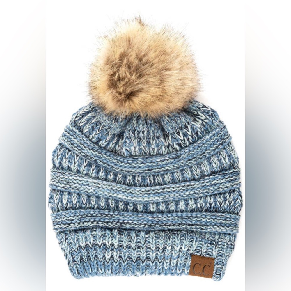 C.C Multi Tone Pom Beanie